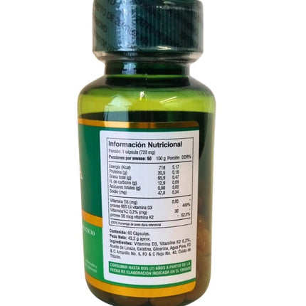 Vitamina K2+D3, 720mg, 60 caps