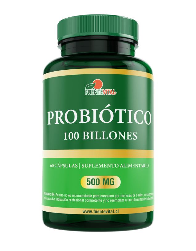 Probiótico 100 Billones, 500mg, 60 caps