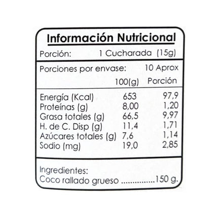 Coco Rallado Grueso, 150 g