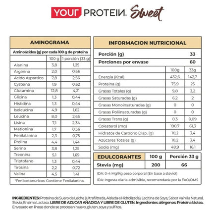Proteina en Polvo, Vainilla, 1.32 kg, 2.9 lb