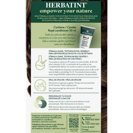 Tintura Permanente Natural, Castaño Claro Dorado 5D, 170 ml