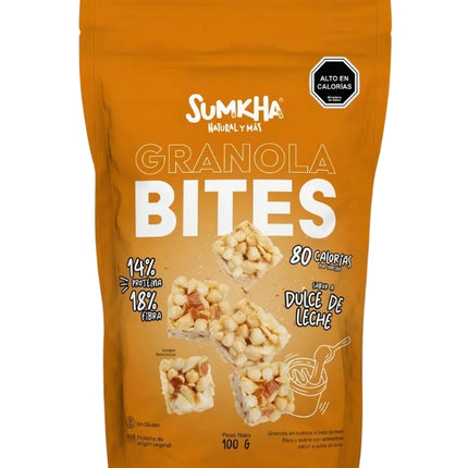 Granola Bites Sabor Dulce De Leche, 100 g.