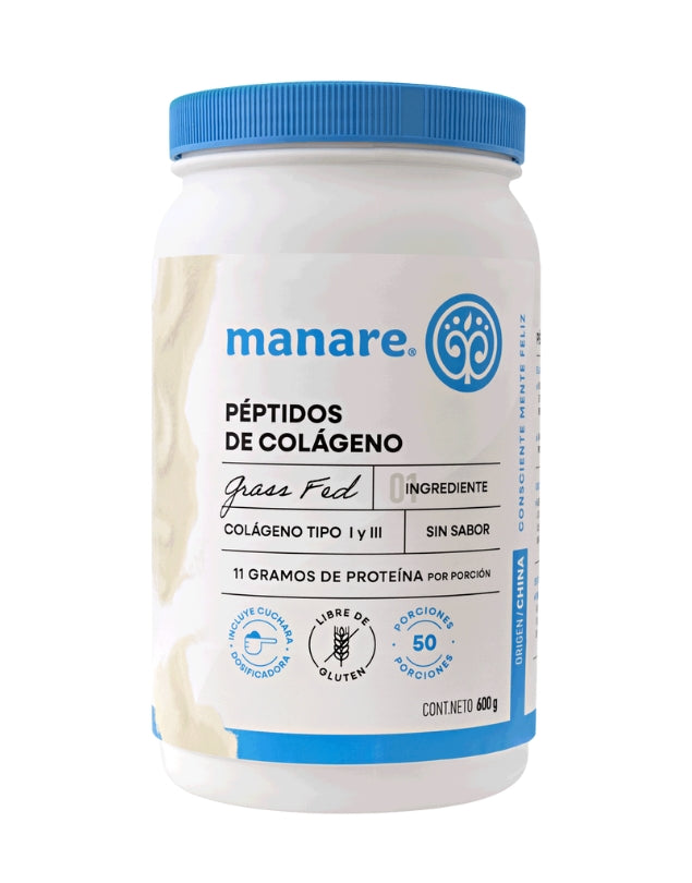 Peptidos De Colageno, Colageno I Y III, Sin Sabor, 600g