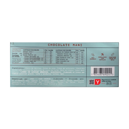 Pack 16 Barras, Vegana, Chocolate Mani, 60g