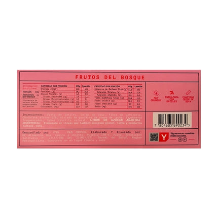 Pack 16 Barras, Vegana, Frutos Del Bosque, 60g