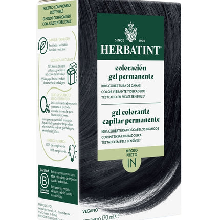 Tintura Permanente Natural, Negro, 1N. 170 ml