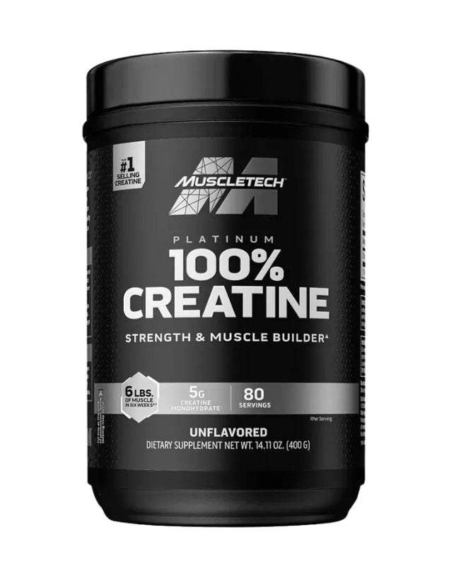 Creatina Platinum, Sin Sabor, Monohidratada, 400g.