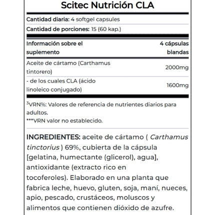 CLA, Acido Linoleico Conjugado, 60 softgel.