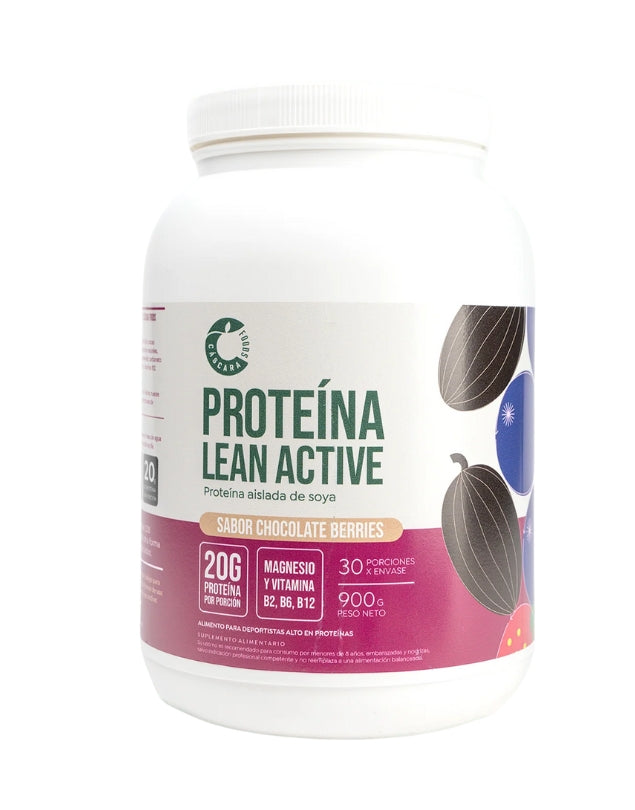 Proteína Vegetal, Lean Active, Sabor Chocolate Berries, 900gr