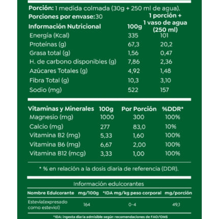 Proteína Vegetal, Lean Active, Sabor Vainilla Manzana, 900gr