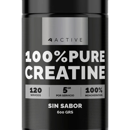 Creatina Monohidratada, Sin Sabor, 600grs