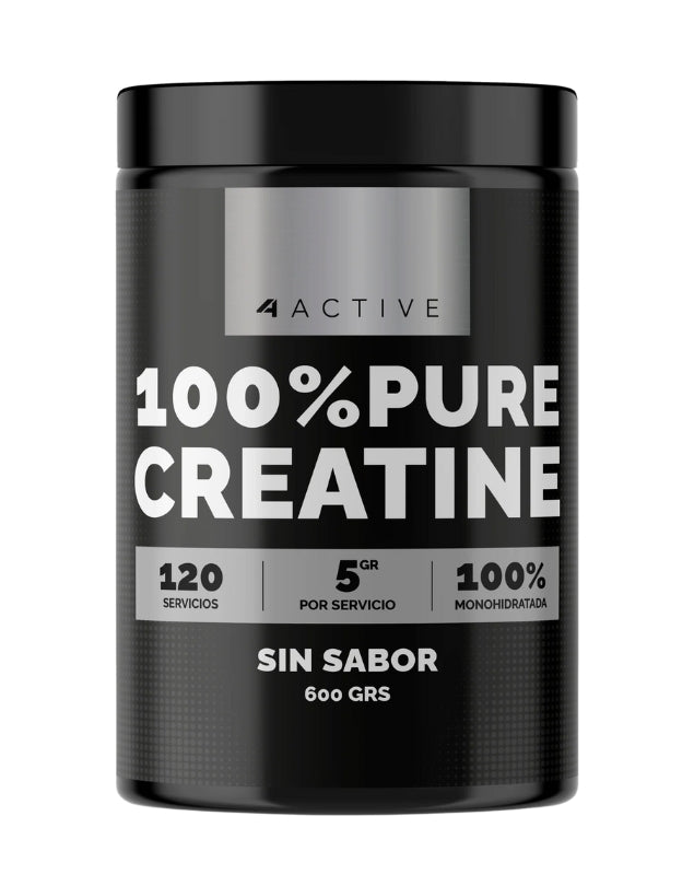 Creatina Monohidratada, Sin Sabor, 600grs