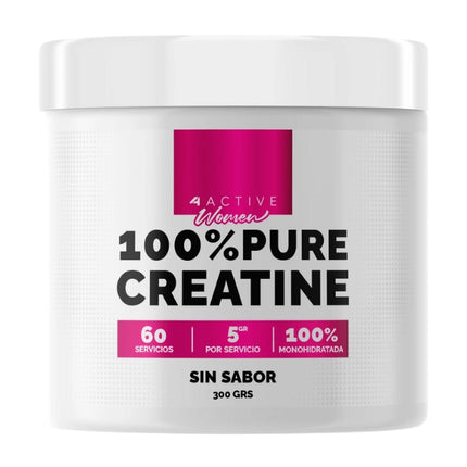 Creatina Monohidratada Women, Sin Sabor, 300grs