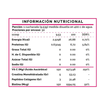 Creatina + Beauty Women, Peach Ice Tea Vibes, 286grs