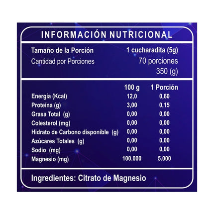 Citrato de Magnesio, 350gr