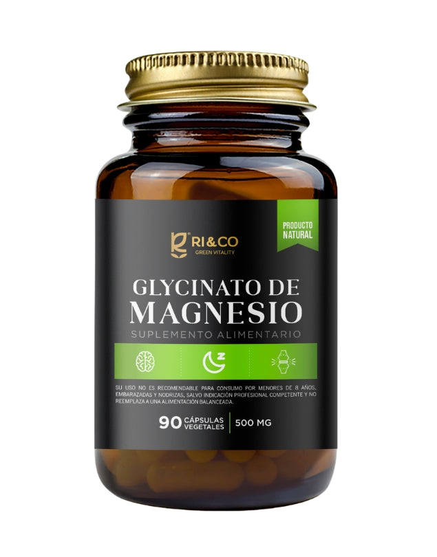 Glycinato de Magnesio, 500mg, 90caps