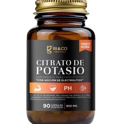 Citrato de Potasio, 800mg, 90 caps