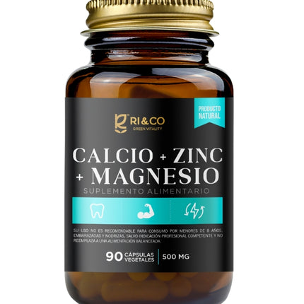 Calcio + Zinc + Magnesio, 500mg, 90caps