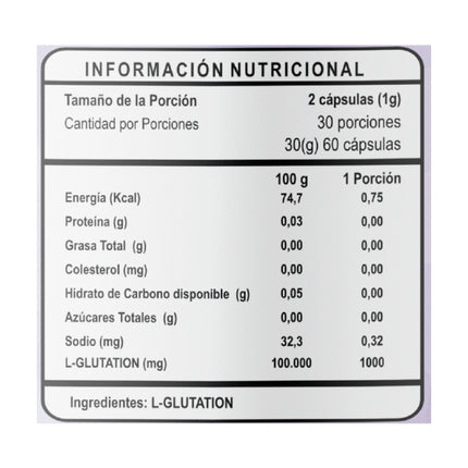 L-Glutathione, 500mg, 60caps