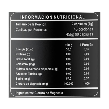 Cloruro de Magnesio, 500mg, 90caps