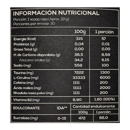 Kicker Pre Entreno, Piña Maracuya, 540g.