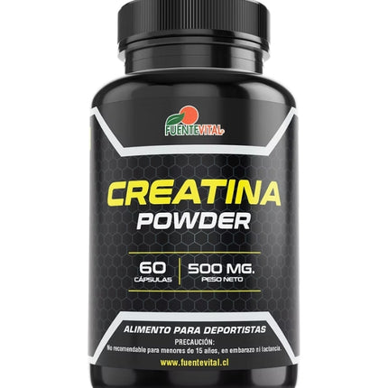 Creatina Powder, 500mg, 60 caps.