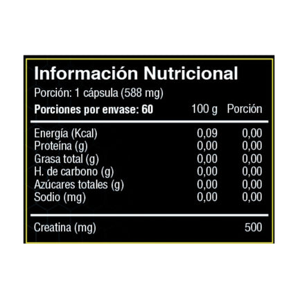 Creatina Powder, 500mg, 60 caps.