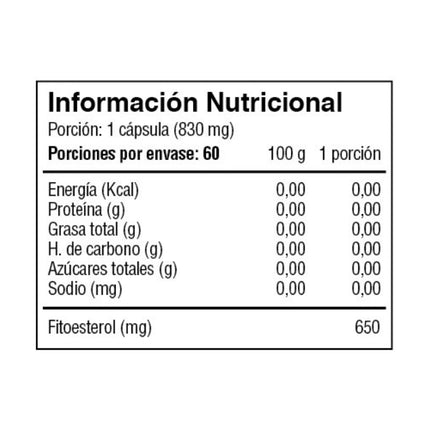 Fitocol, Fitoesterol, 650 mg, 60caps.