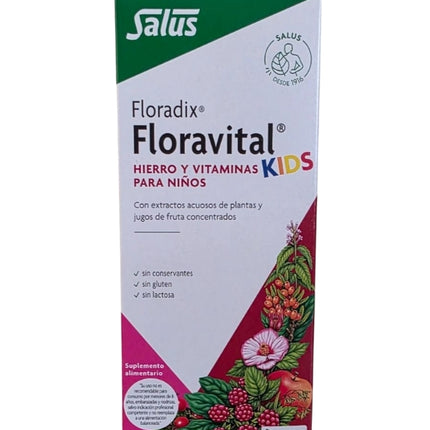 Floradix Floravital Kids, Hierro Y Vitaminas, 250 ml
