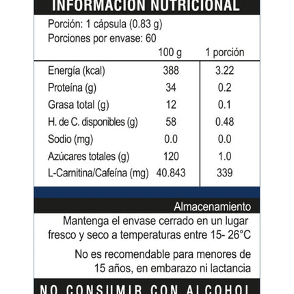 L-Carnitina, 800 mg, 60 cáps