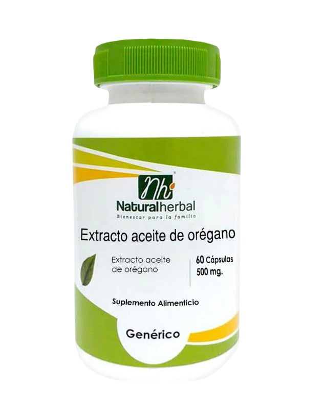 Extracto Aceite Orégano, 500 mg, 60 caps