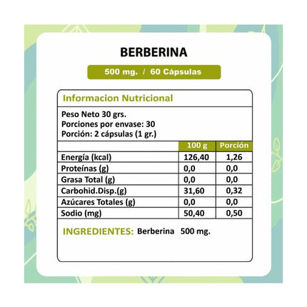Berberina, 500 mg, 60 caps