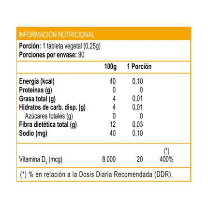 Vitamina D3 800 IU, 90 tabs.