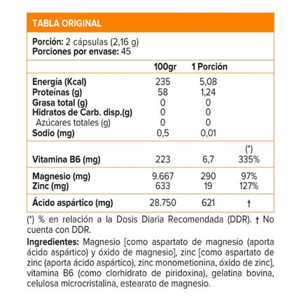 ZMA, Zinc Magnesium Aspartate, 90 caps