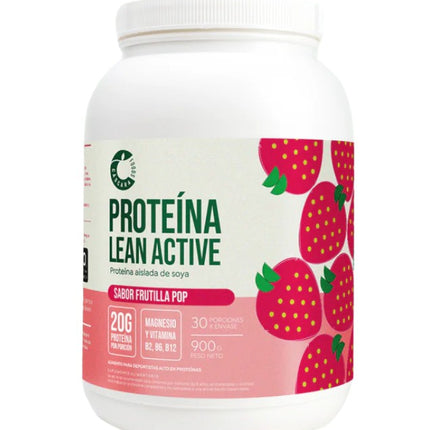 Proteína Lean Active, Frutilla Pop, 900gr