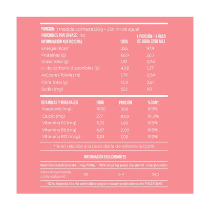 Proteína Lean Active, Frutilla Pop, 900gr