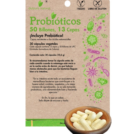 Probiótico 50 Billones, 13 Cepas, 30 caps