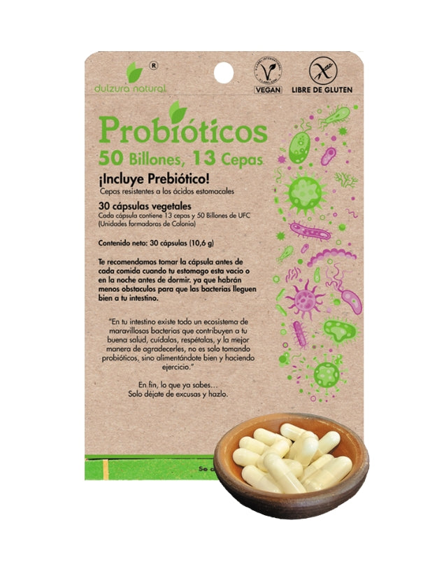 Probiótico 50 Billones, 13 Cepas, 30 caps