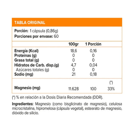 Magnesio Bisglicinato , 60 caps