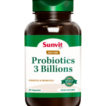 Probióticos 3 Billones, 60 caps