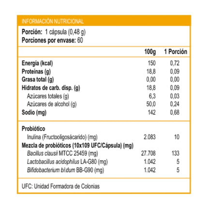 Probióticos 3 Billones, 60 caps