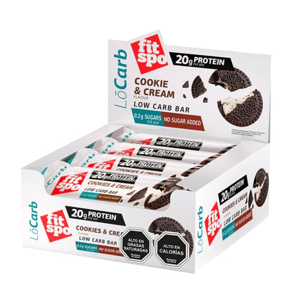 Pack Barras Proteína, Cookie & Cream, 12 uni