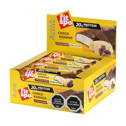 Pack Barras Proteína, Choco Banana, 12 uni