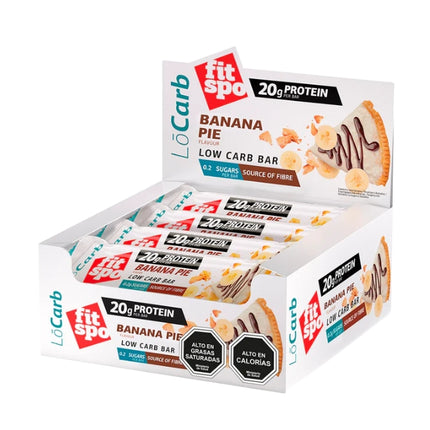 Pack Barras Proteína, Banana Pie, 12 uni