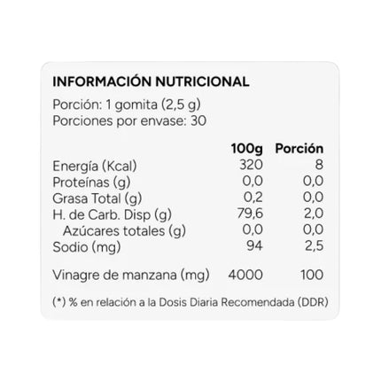 Gomitas Vinagre De Manzana, 30 gomitas
