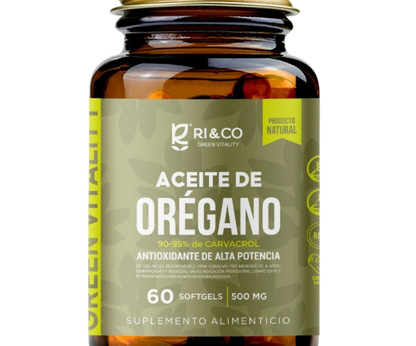 Aceite De Orégano 500 mg, 60 softgel