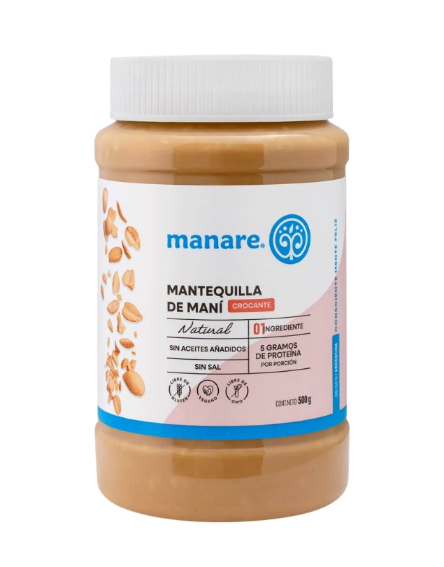 Mantequilla de Mani, Crocante, 500g