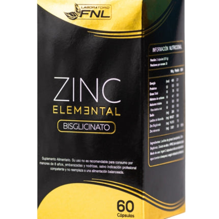 Zinc Elemental, Bisglicinato, 60caps
