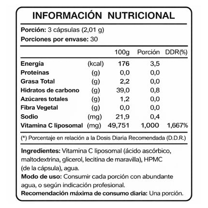 Vitamina C Liposomal, 90 caps