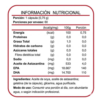 Astaxantina, Antioxidante, 60 caps
